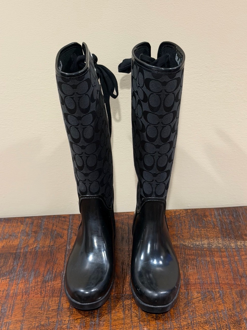 Coach Tristee Rain Boots, Black